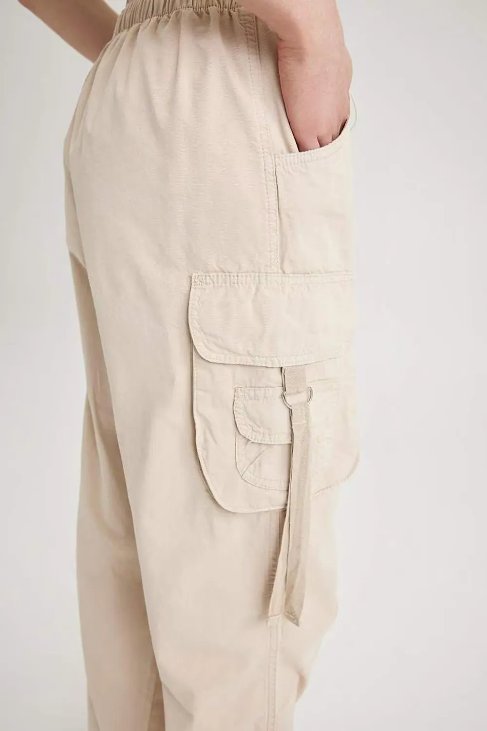 Floral Embroidered Cargo Pants