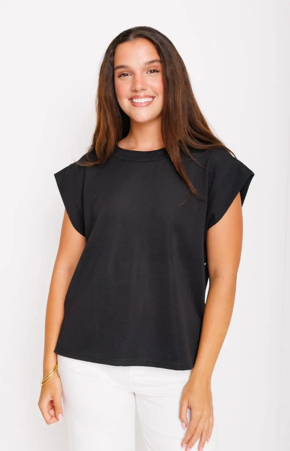 Stress Free Top, BLACK