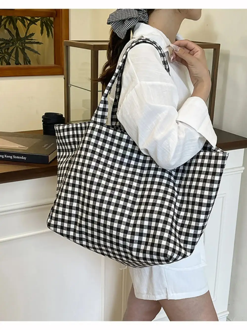 Everyday Plaid Tote Bag