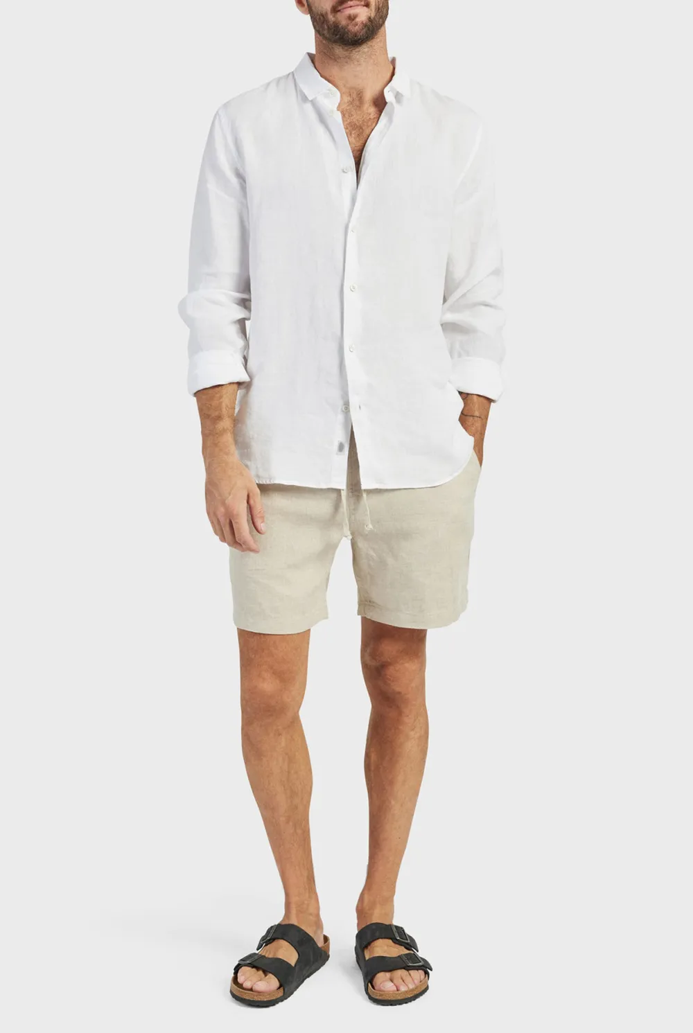 Riviera Linen Short- Navy