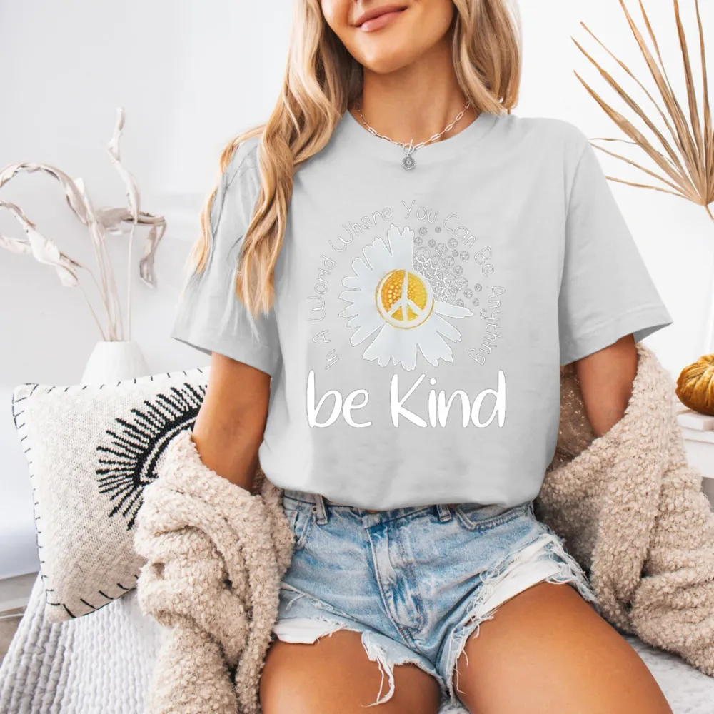 Floral & Letter Print T-shirt