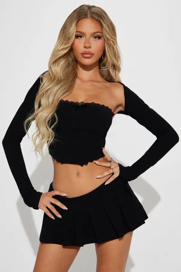 Making Sense 3 Piece Skirt Set - Black
