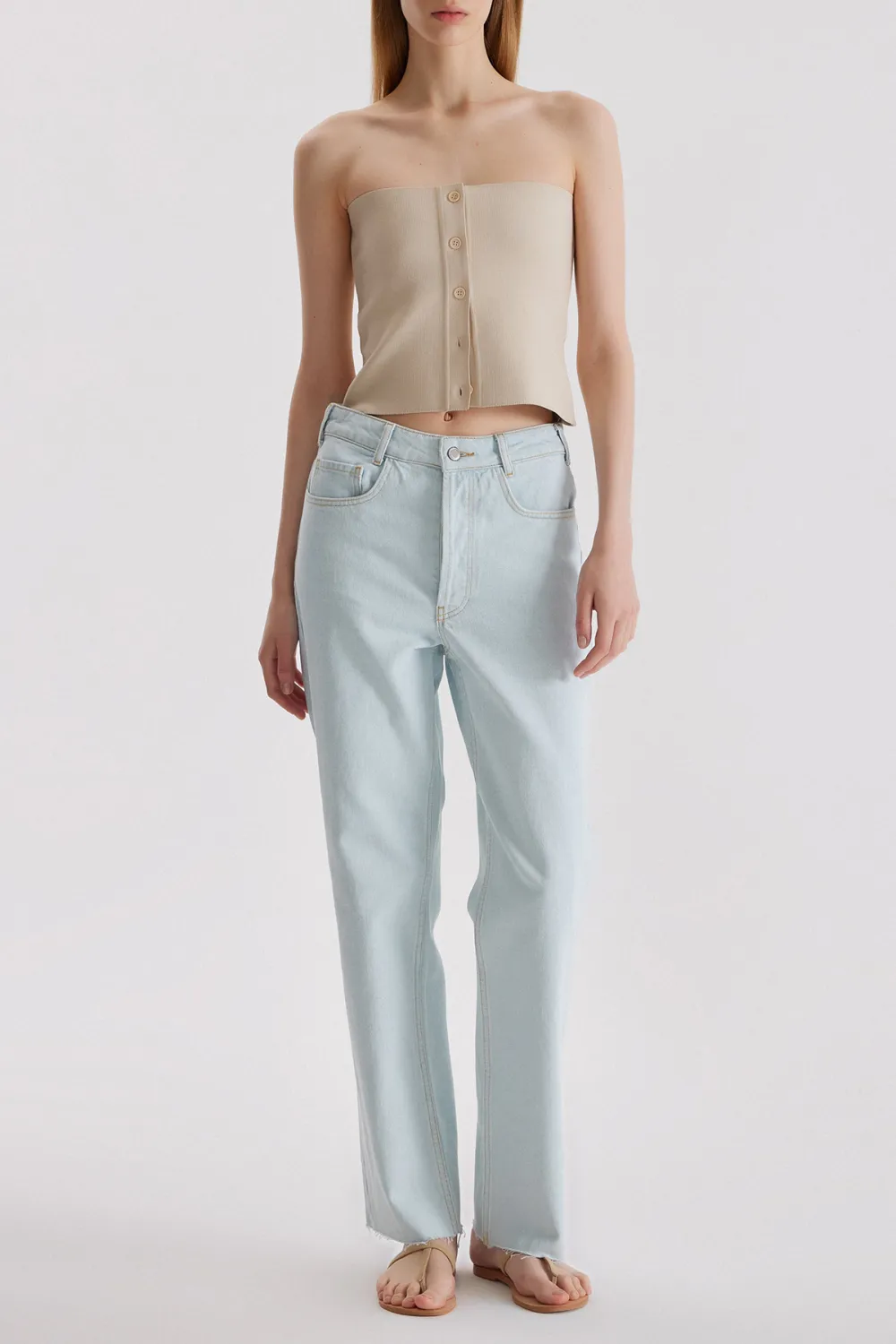 Straight-Leg Denim Pants