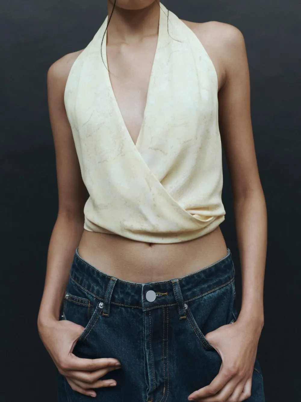 Cross Halter Neck Top