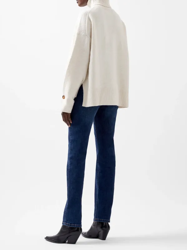 Gentle Style Soft High Collar Loose Sweater