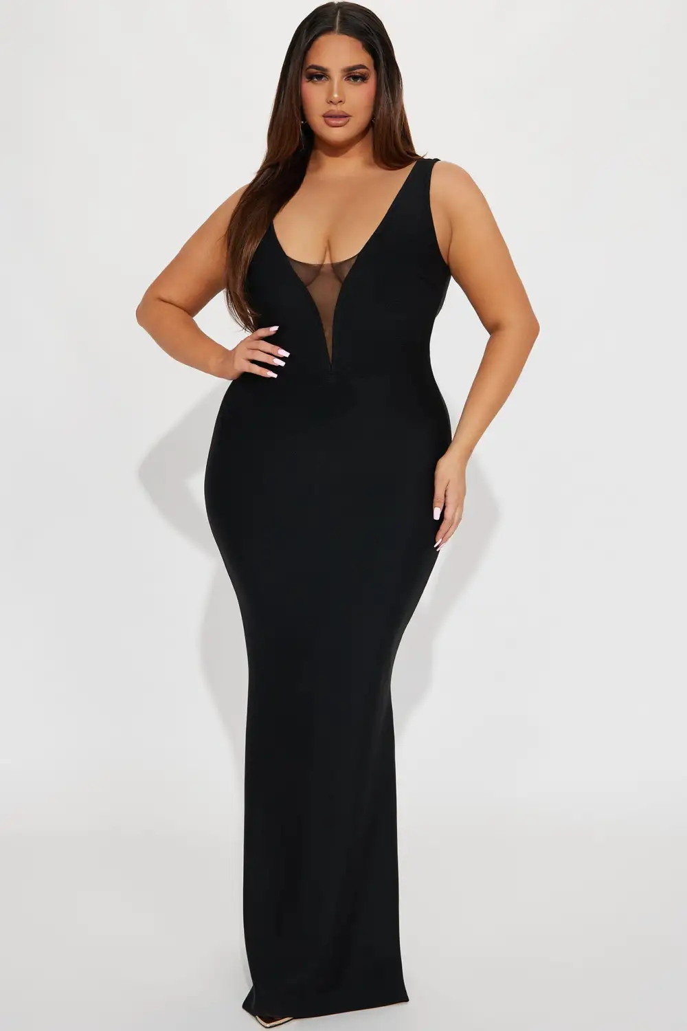 South Of France Bandage Gown - Black