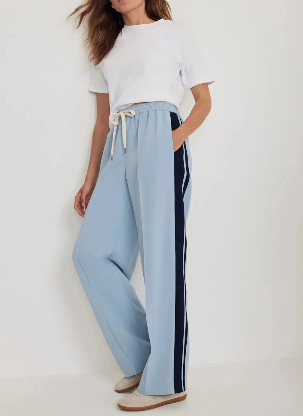 Casual Style Stripe Trousers