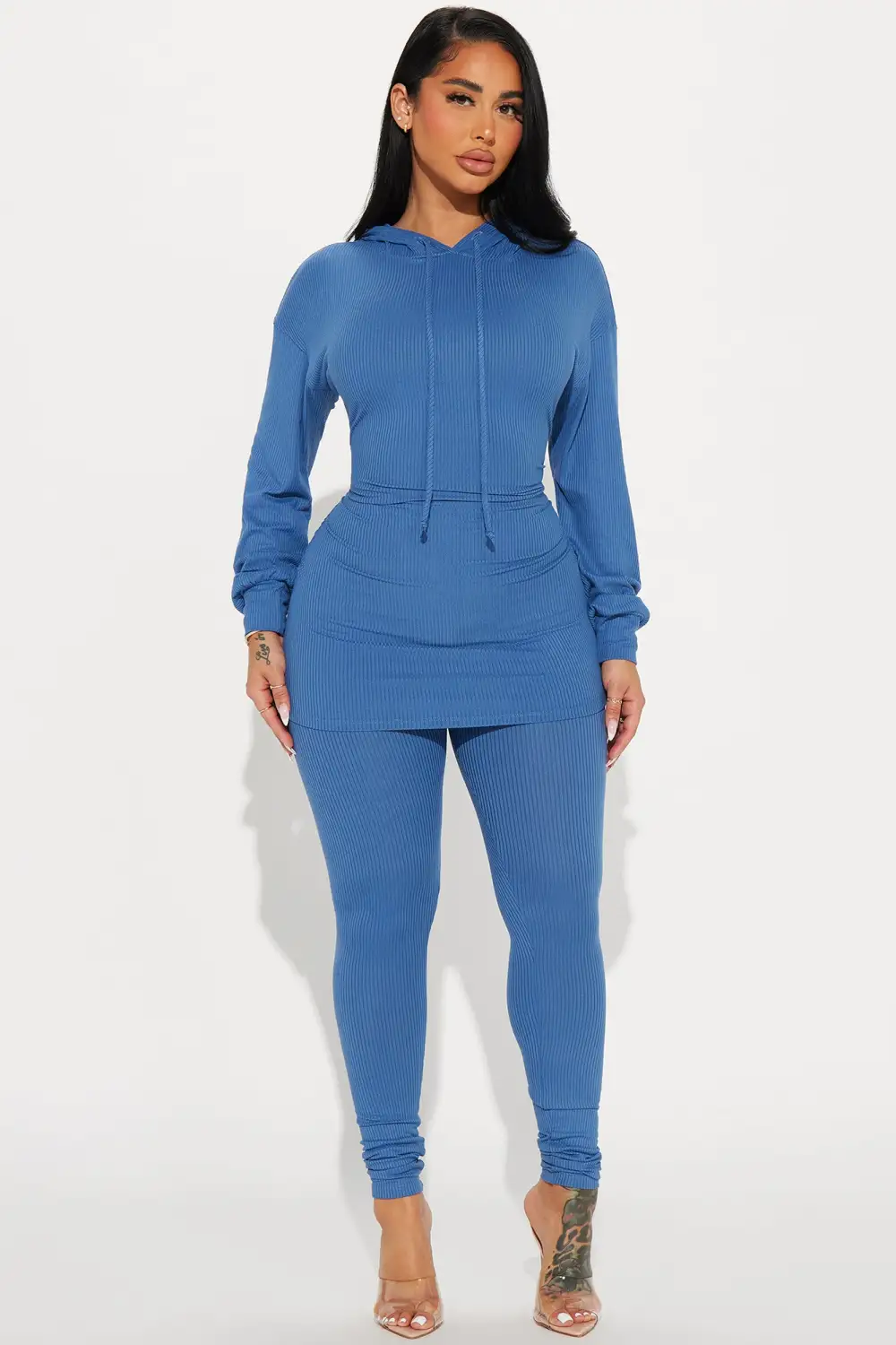 Time Is Right Legging Set - Denim