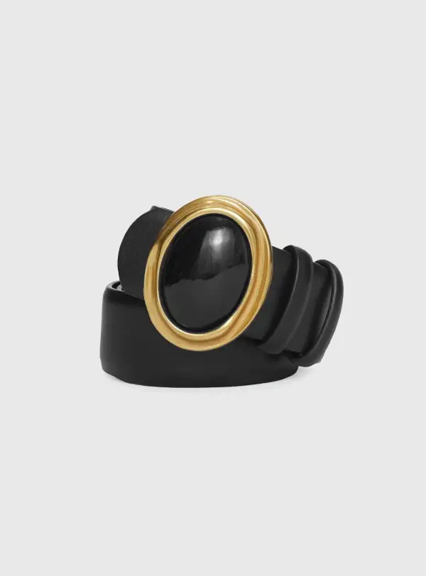 Essential Buckle Faux Leather Belt