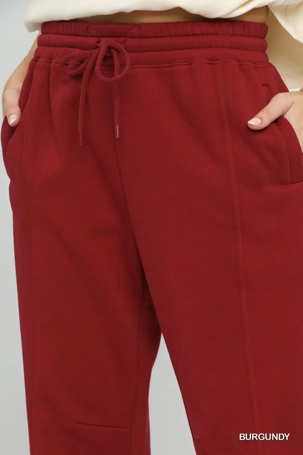 Relaxed Fleece Jogger Pants With Drawstring