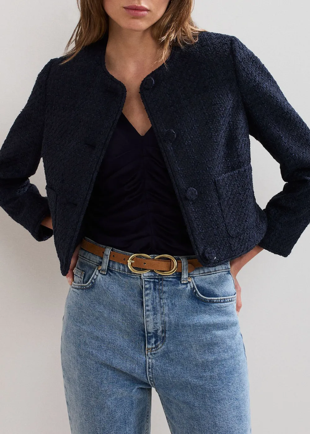 Black Fashionable Versatile Short Jacket
