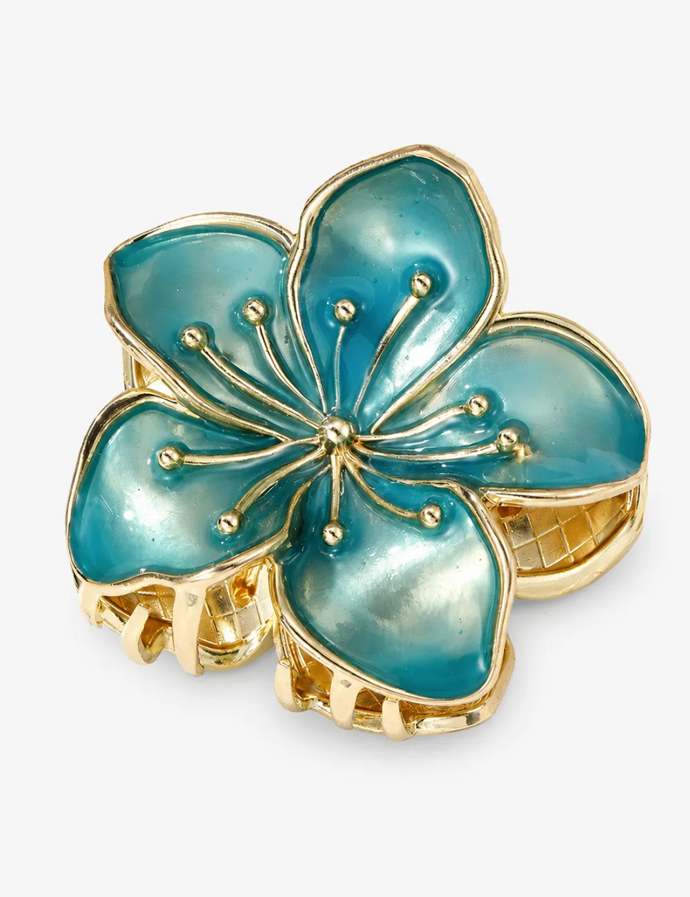 Enamel Flower Hair Clip