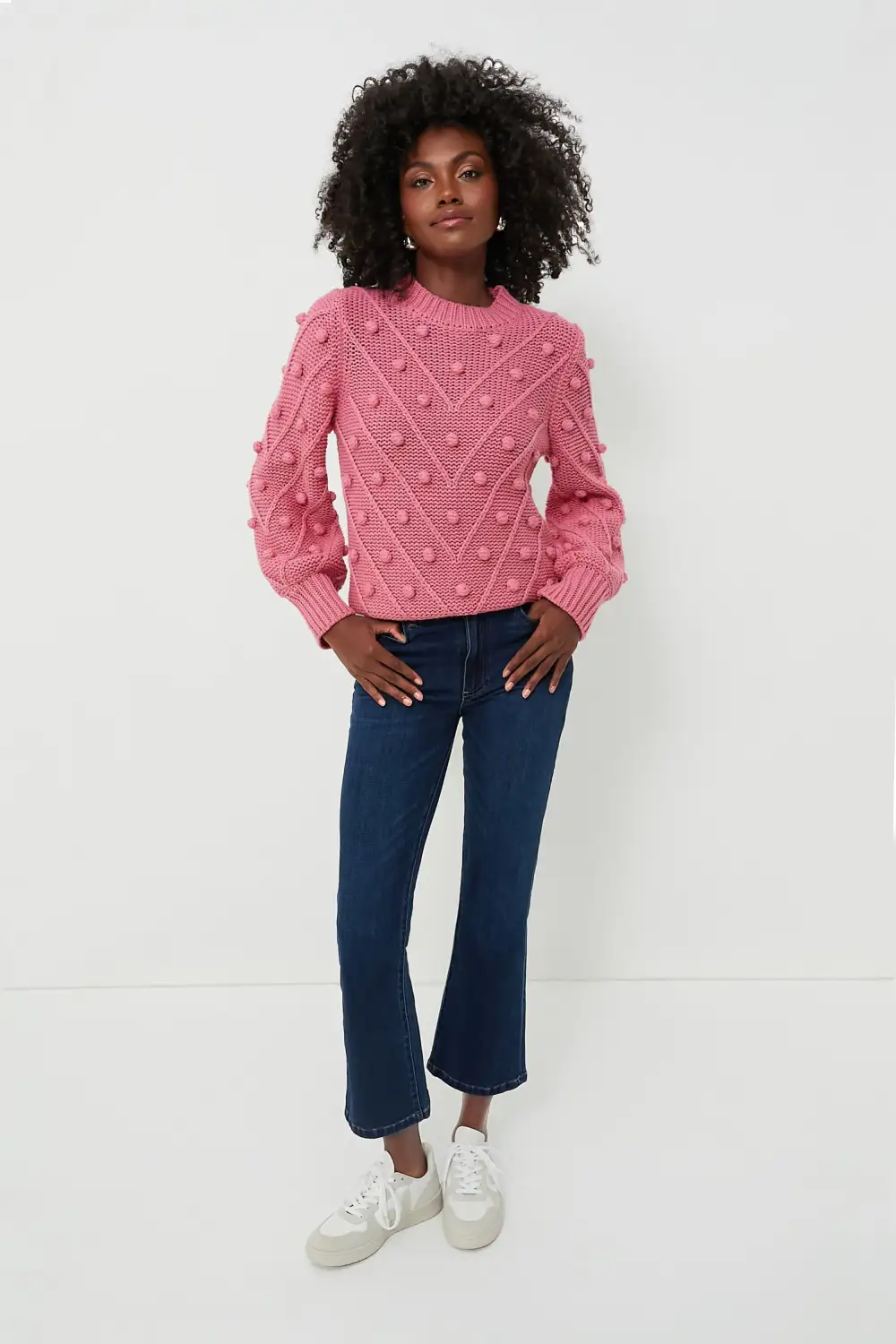 Punchy Pink PomPom Lainey Sweater