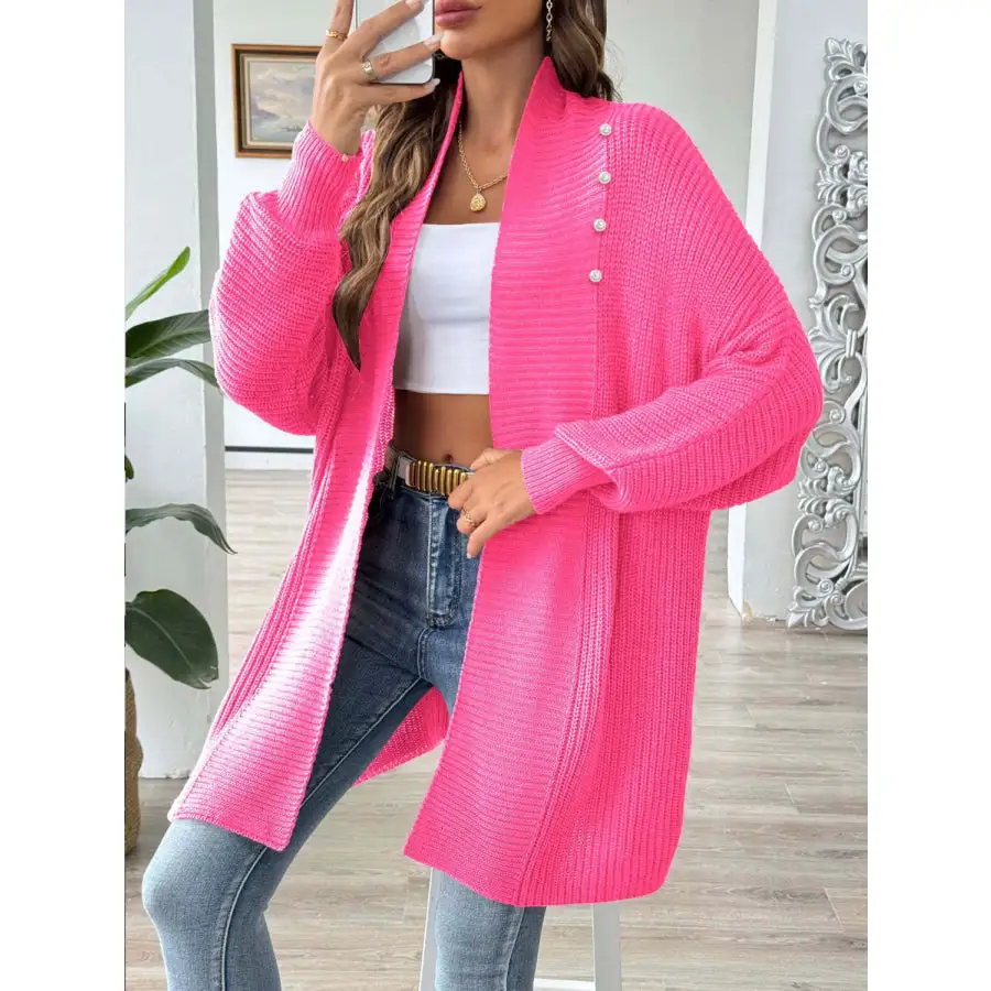 Open Front Long Sleeve Cardigan