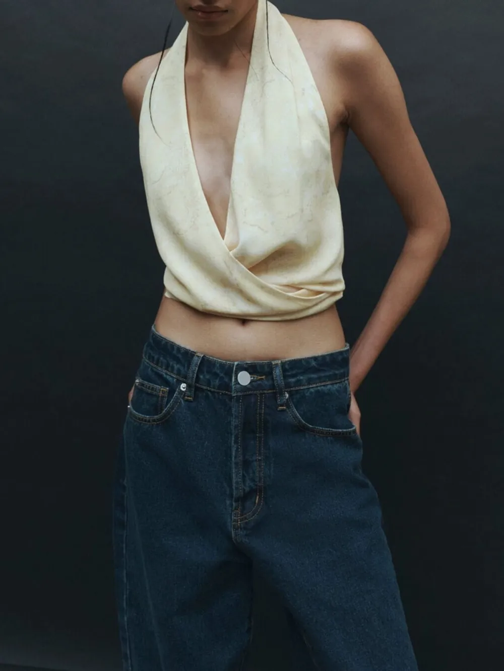 Cross Halter Neck Top