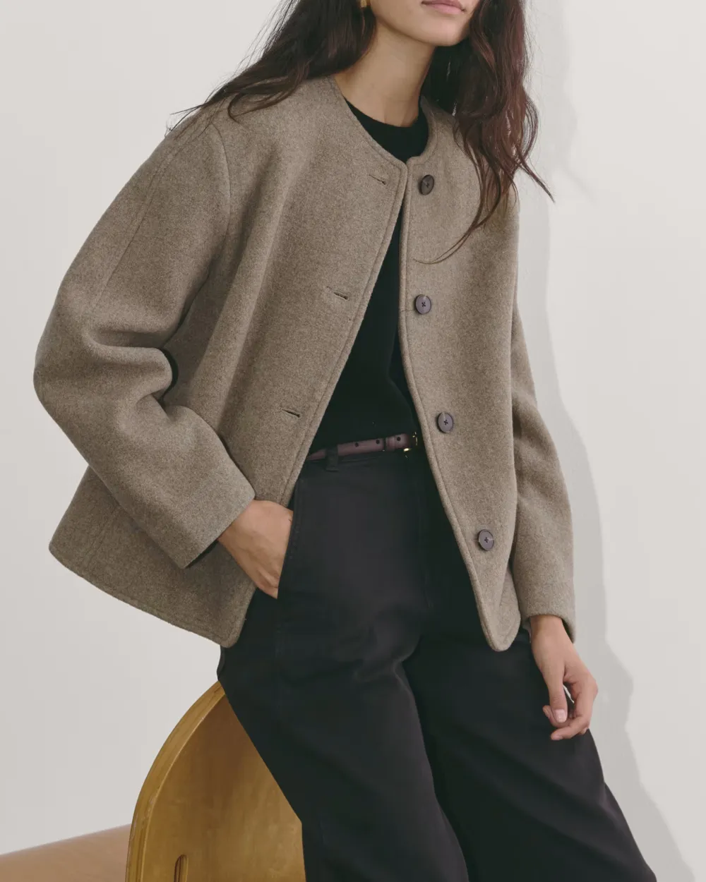 The Cocoon Coat In Wool