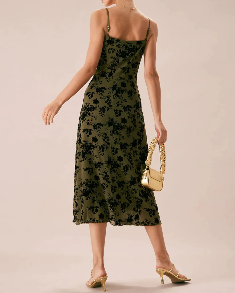 Floral Print Suspender Dress