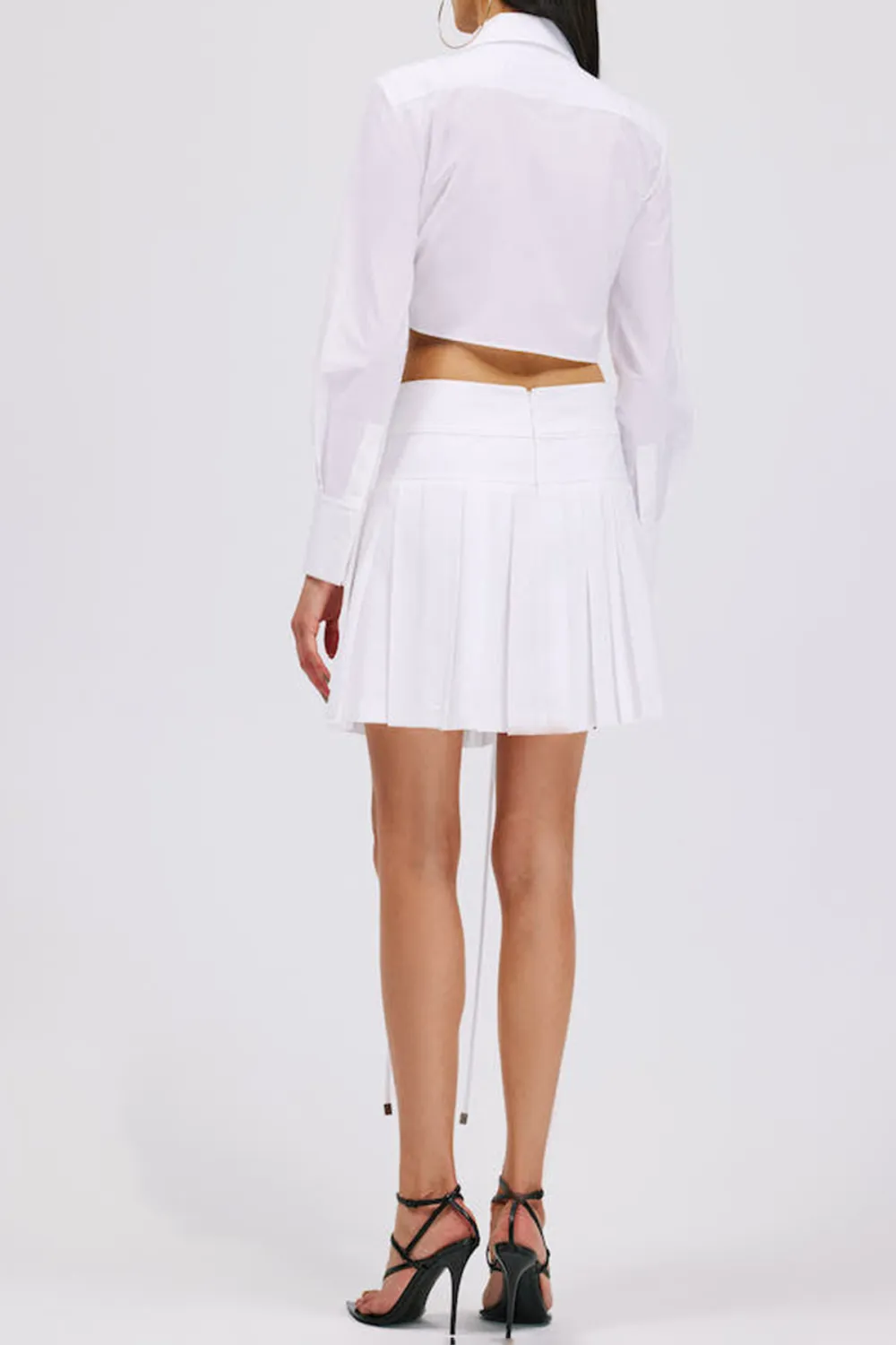 Pleated Skirt-White