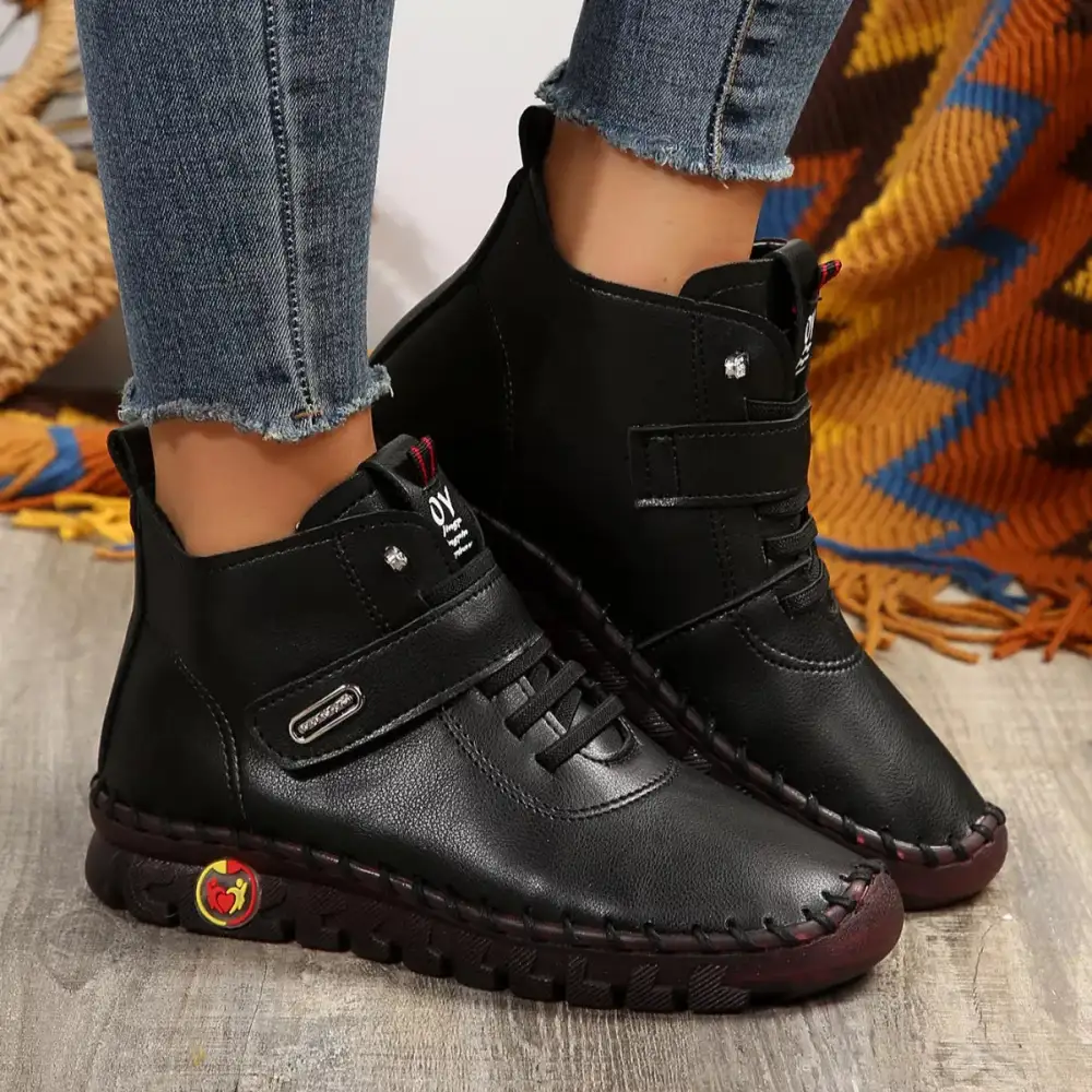 Lace-Up Platform Ankle Boots
