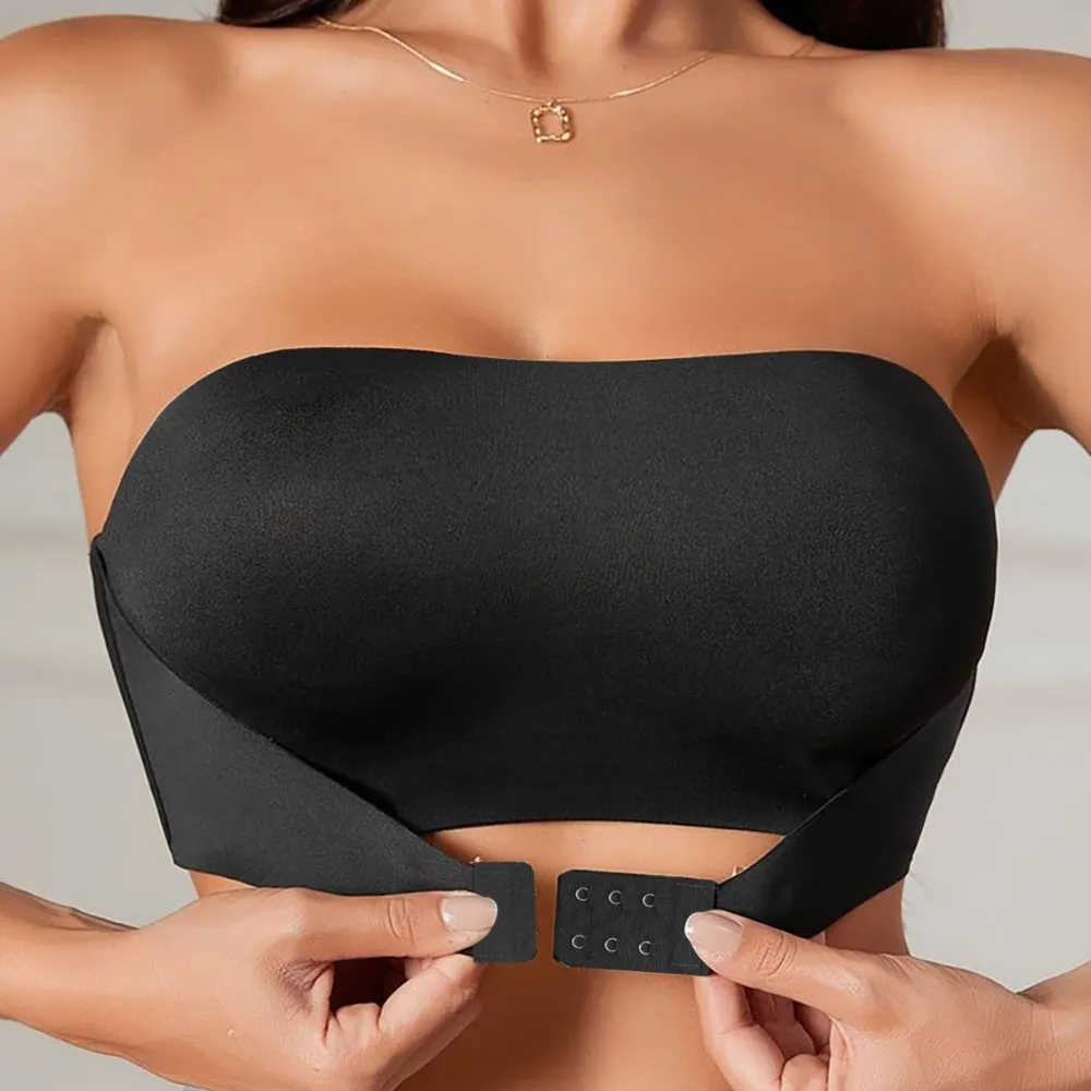 Seamless Front Closure Bandeau Bra