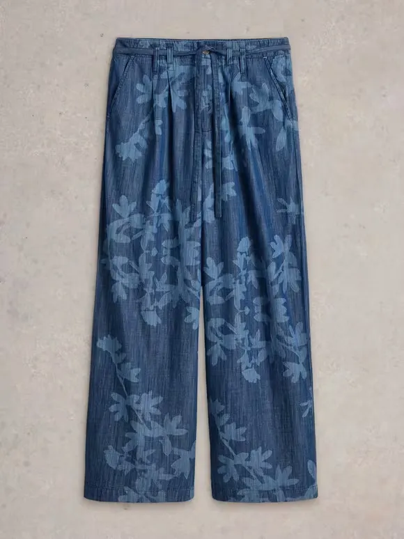 Denim Wide Leg Trouser