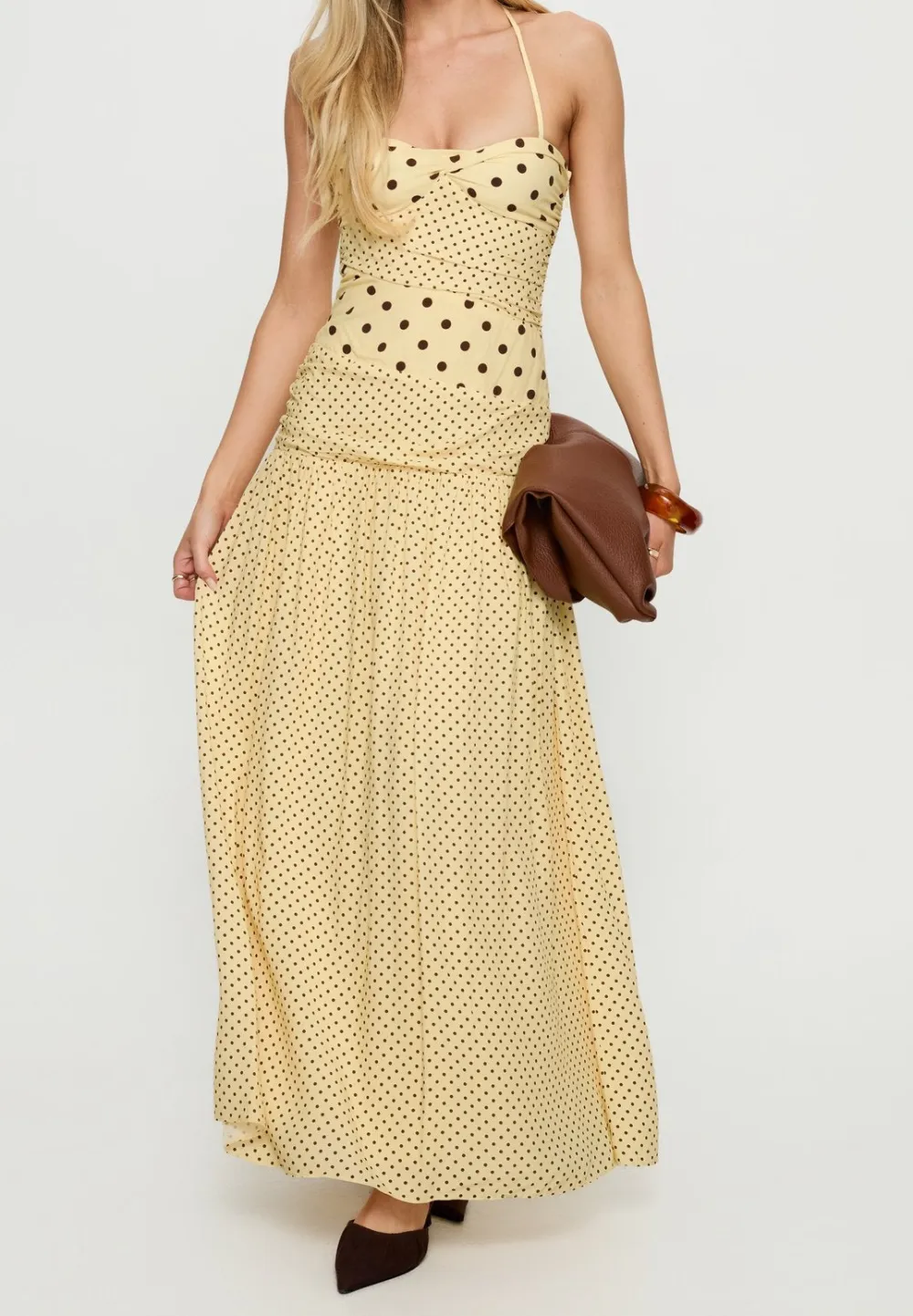 Chic Evening Halter Maxi Dress