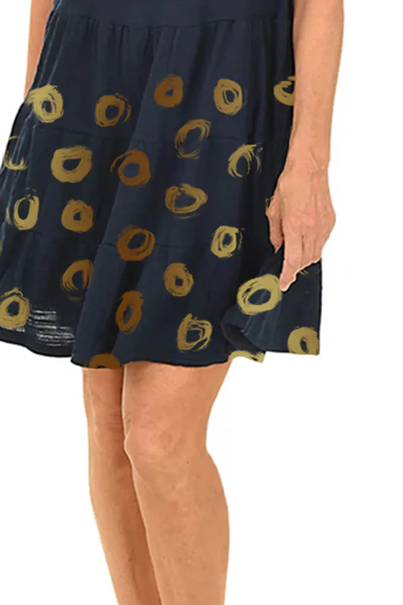 Sleeveless Ruffled Tie-Neck Dress