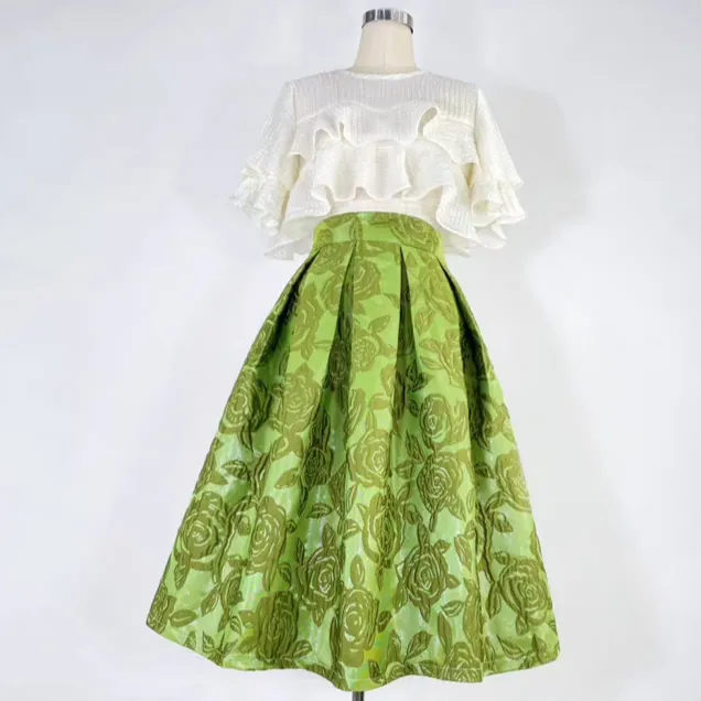 Graceful Relaxed High Waist Skirt