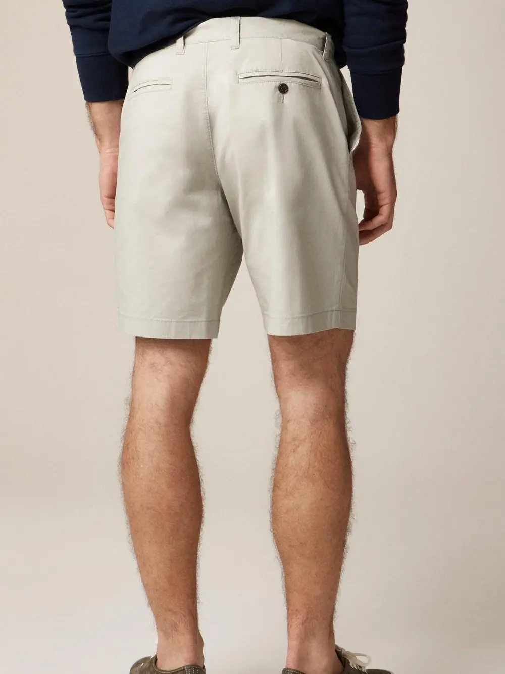 Light Gray Twill Fabric Shorts