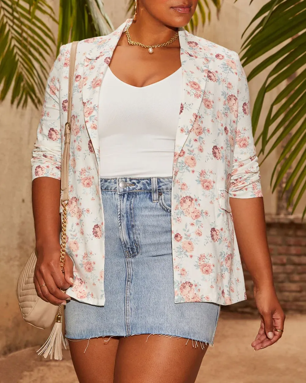 Floral Print Blazer