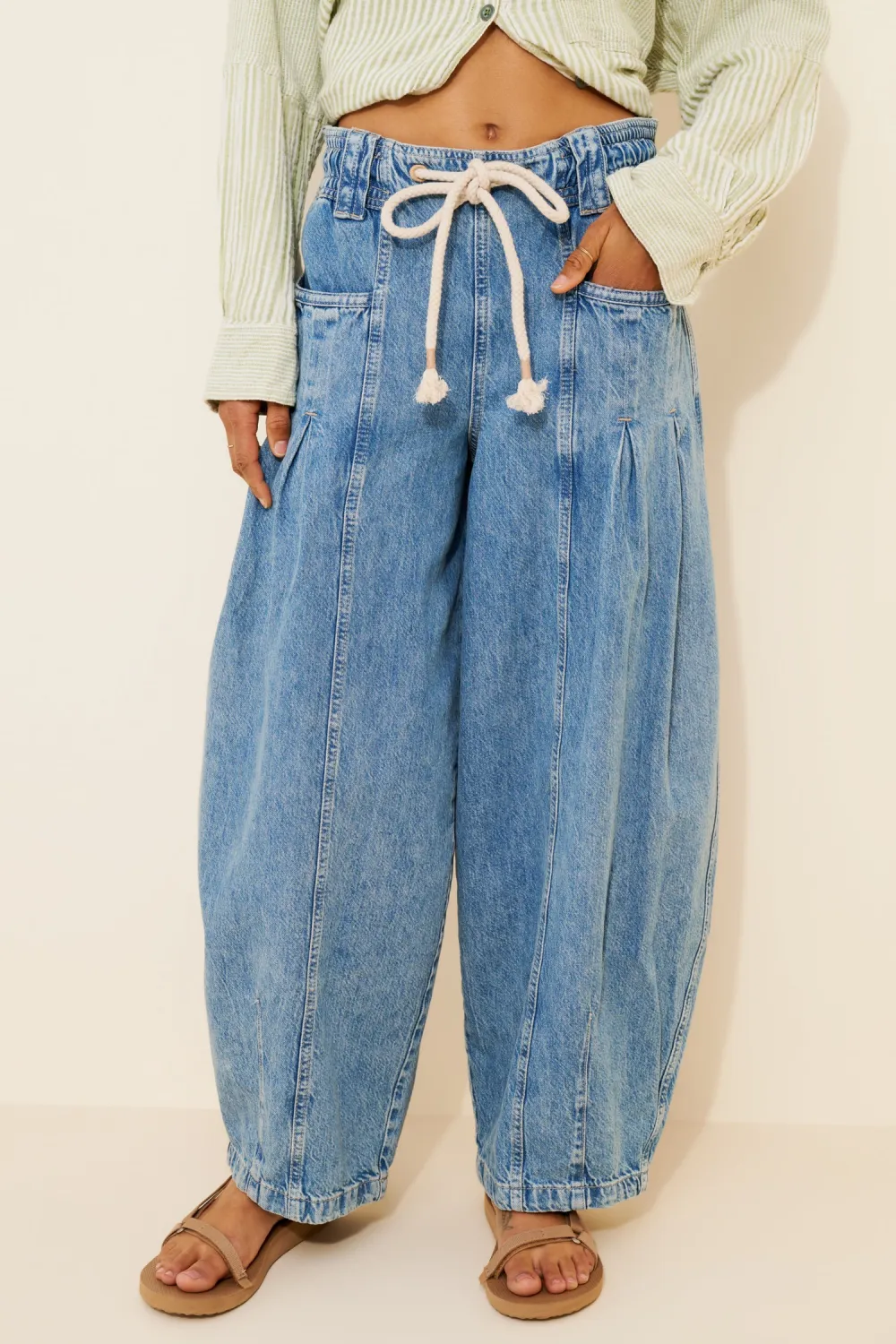 High Rise Pull-On Jeans