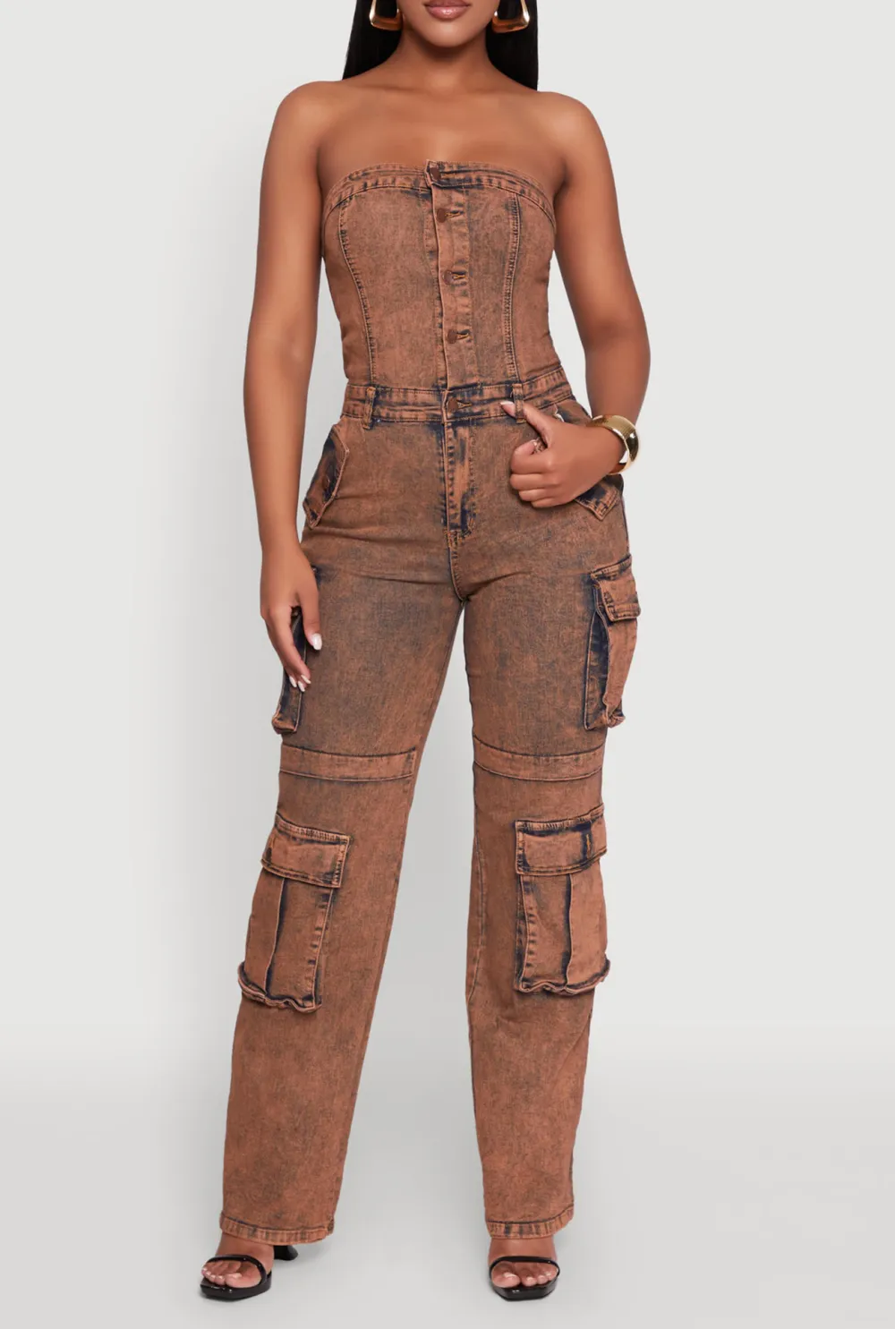 Cowboy Strapless Jumpsuit