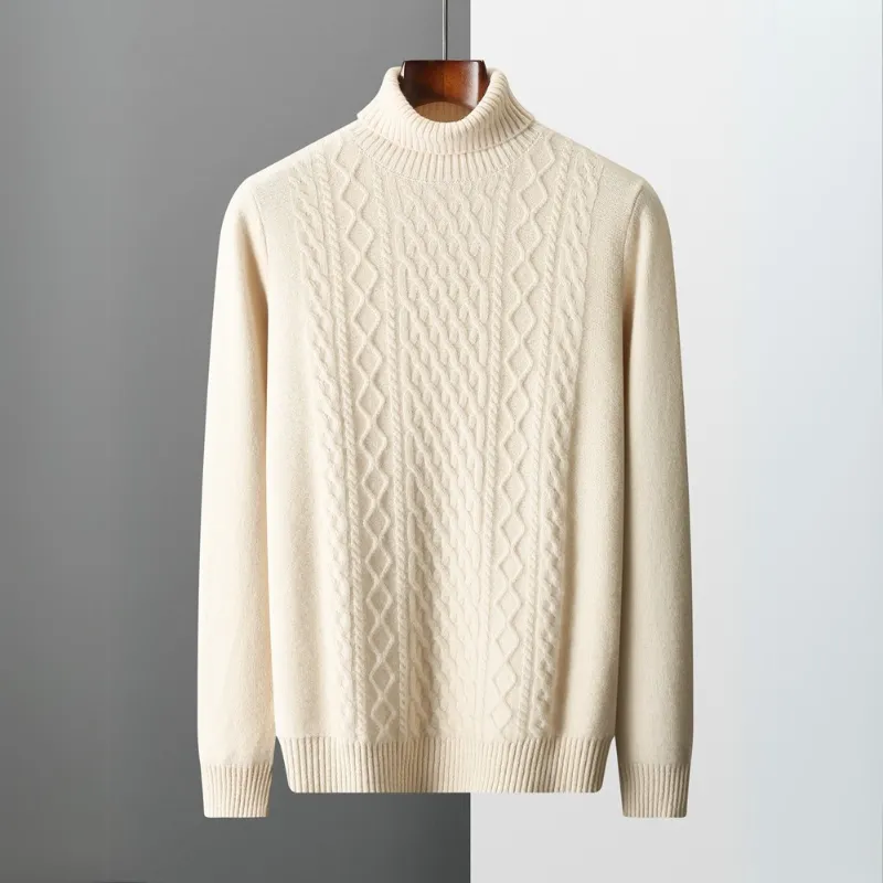 Merino Turtleneck Knit Sweater