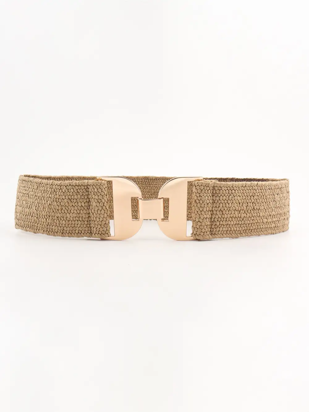 Textured Buckle Stretch Belt