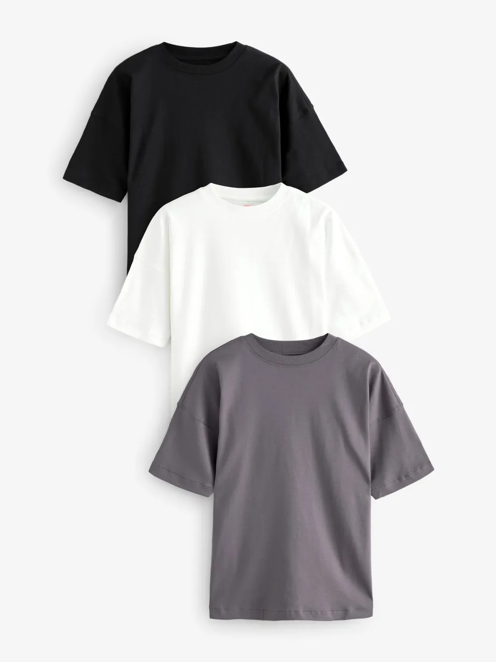 3-Piece Set Of Oversized Pure Cotton T-Shirts