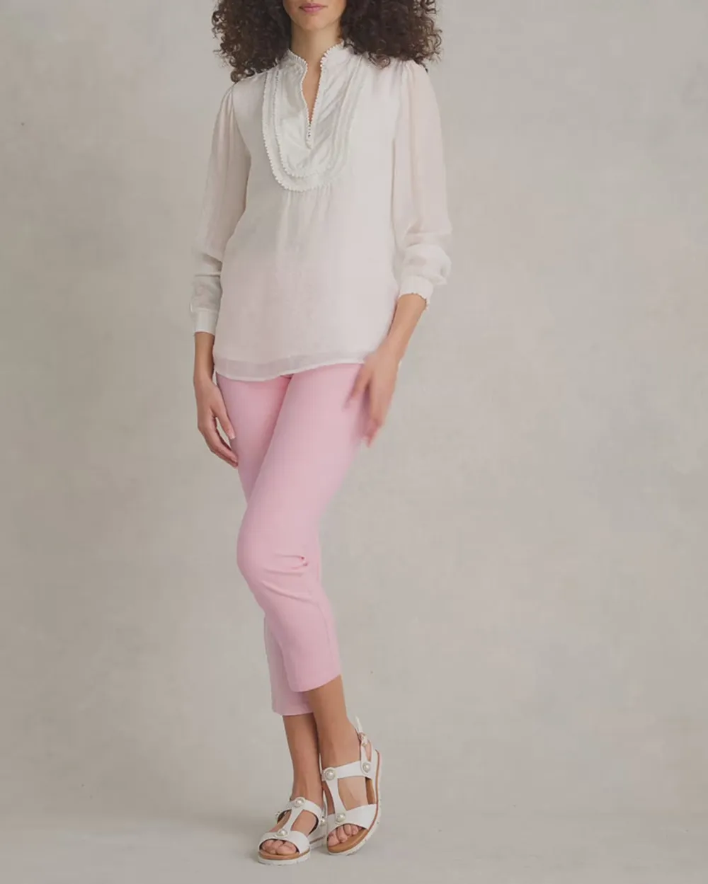 Pink Skinny Pants For Sweet Casual Style