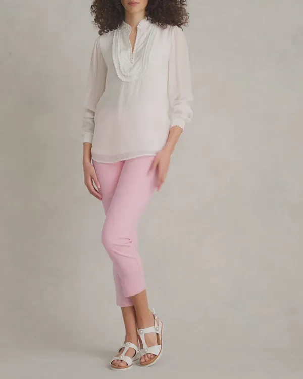 Pink Skinny Pants For Sweet Casual Style