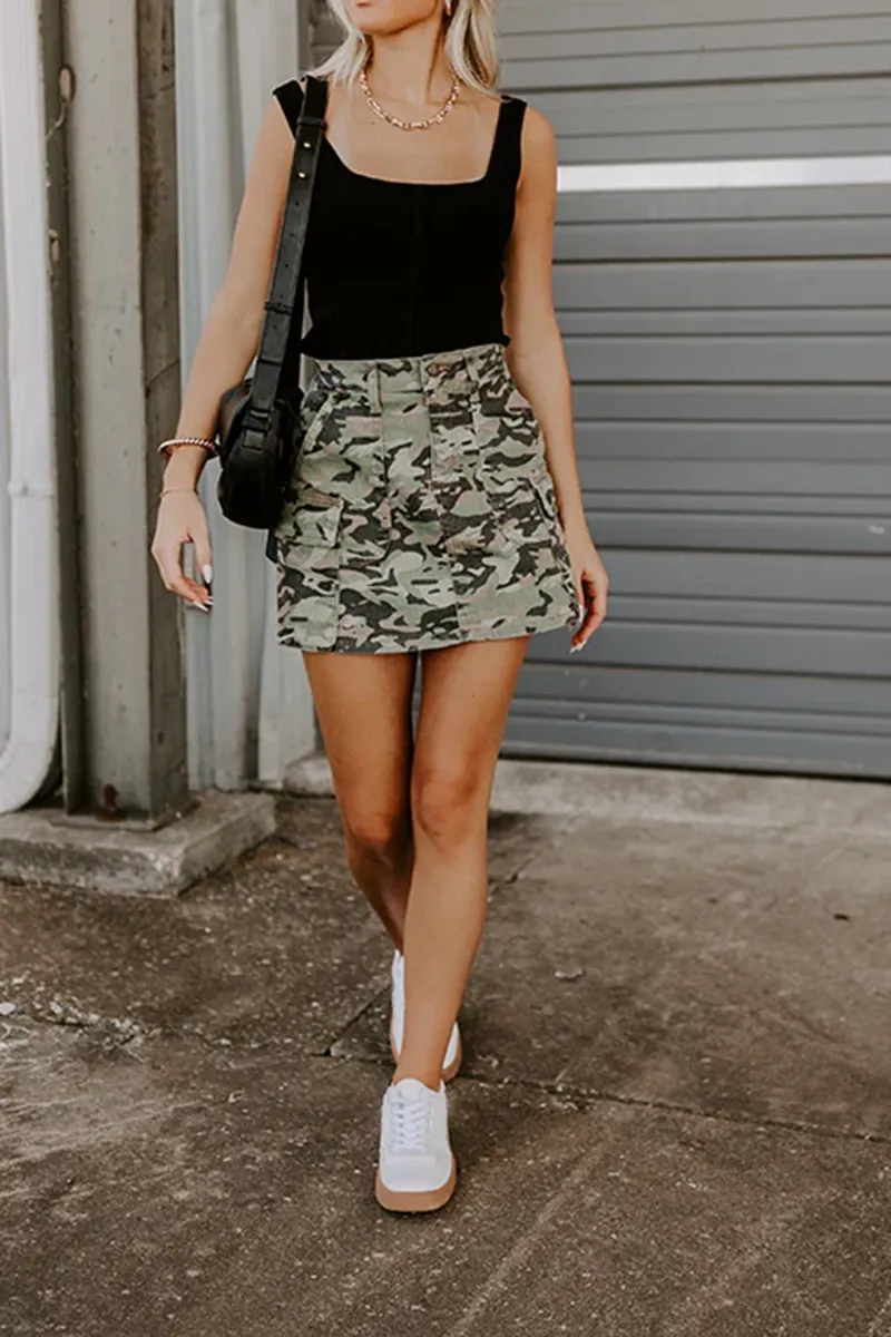 Trendy Streetwear Style Low Waist Women's Skirt