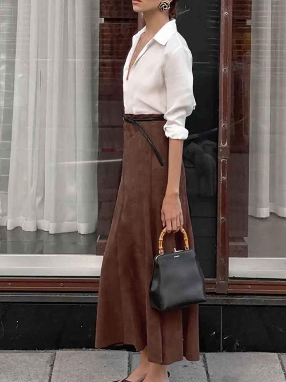 Suede Suede Midi Skirt