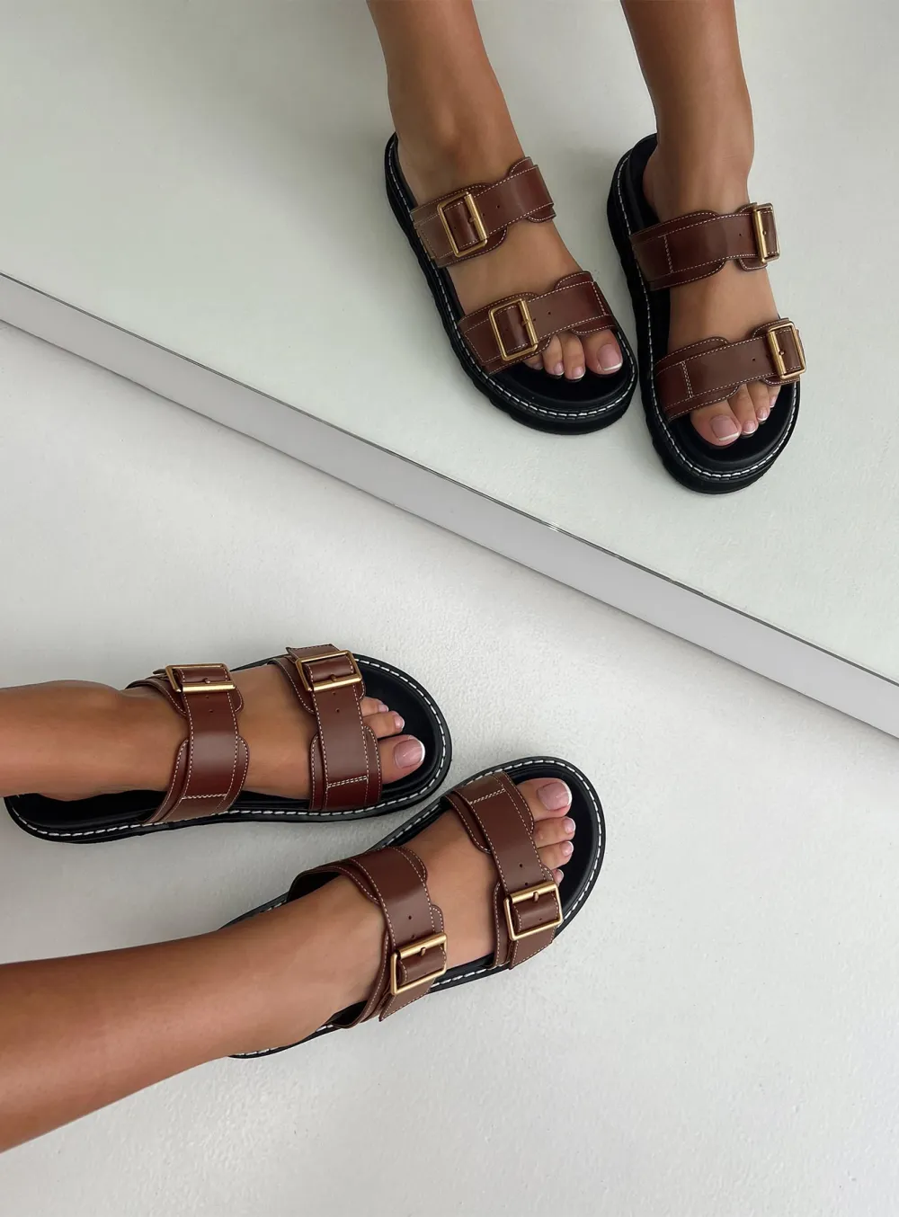 Curved Strappy Sandals