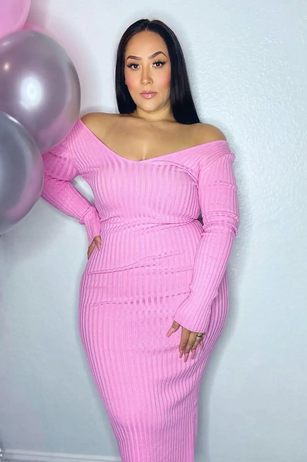 Kallan Knit Dress - Pink