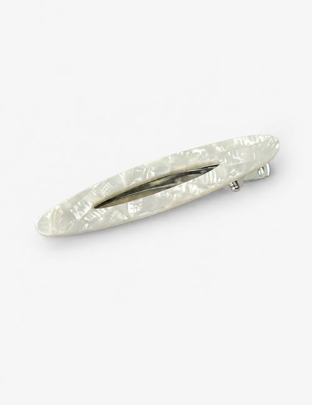 Elongated Slim Shape Marbled Hair Clip