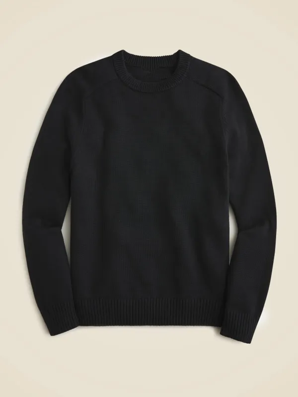 Black Crew Neck Knit Sweater