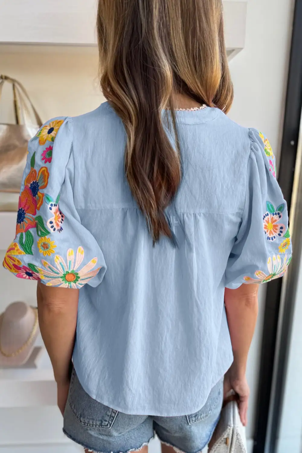 Easy Embroidered Floral Blouse