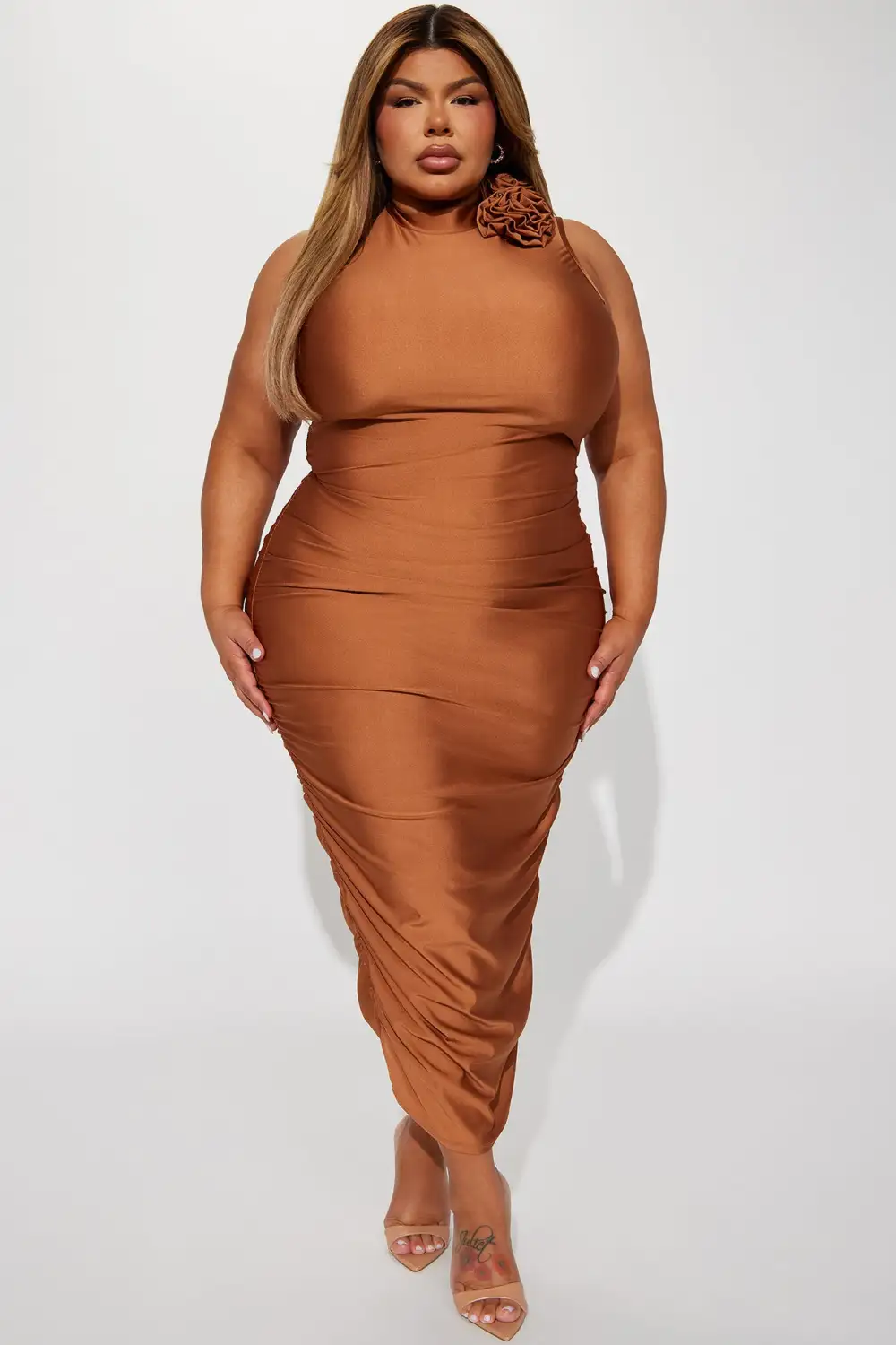 Date Night Tonight Maxi Dress - Brown