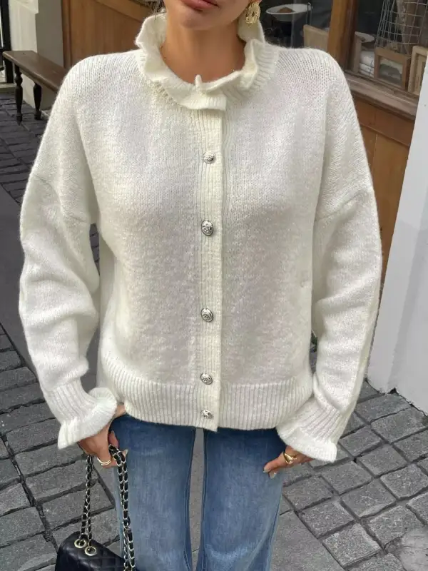 Everyday Button Down Long Sleeve Cardigan