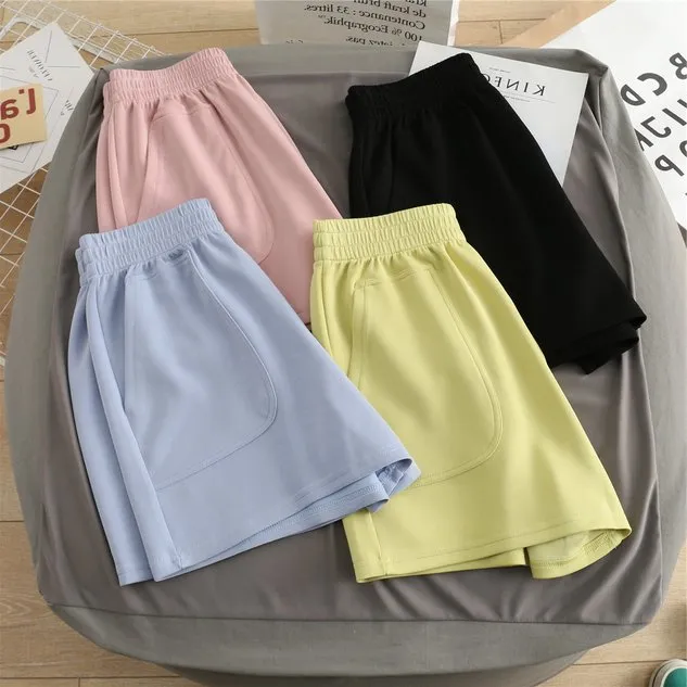 Casual Pockets Plain Shorts