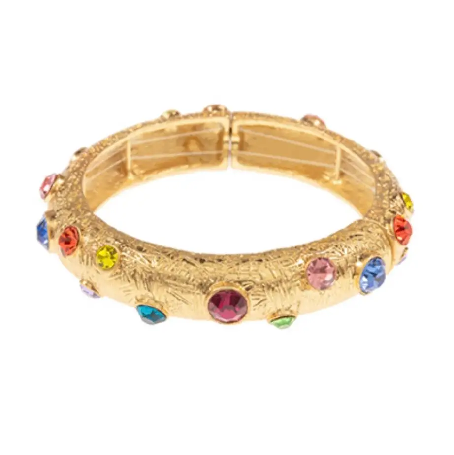 Jeweled Textured Ba Bracelet