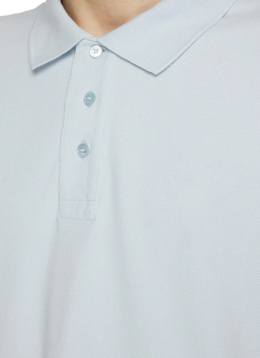 Daily Simple And Fresh Basic Style Light Blue Polo Shirt