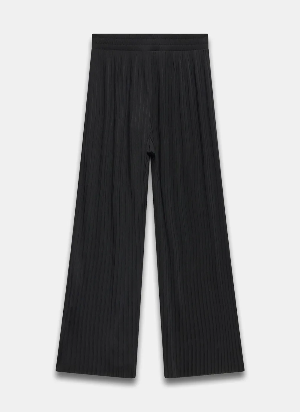 Casual Style Plisse Wide Leg Trousers